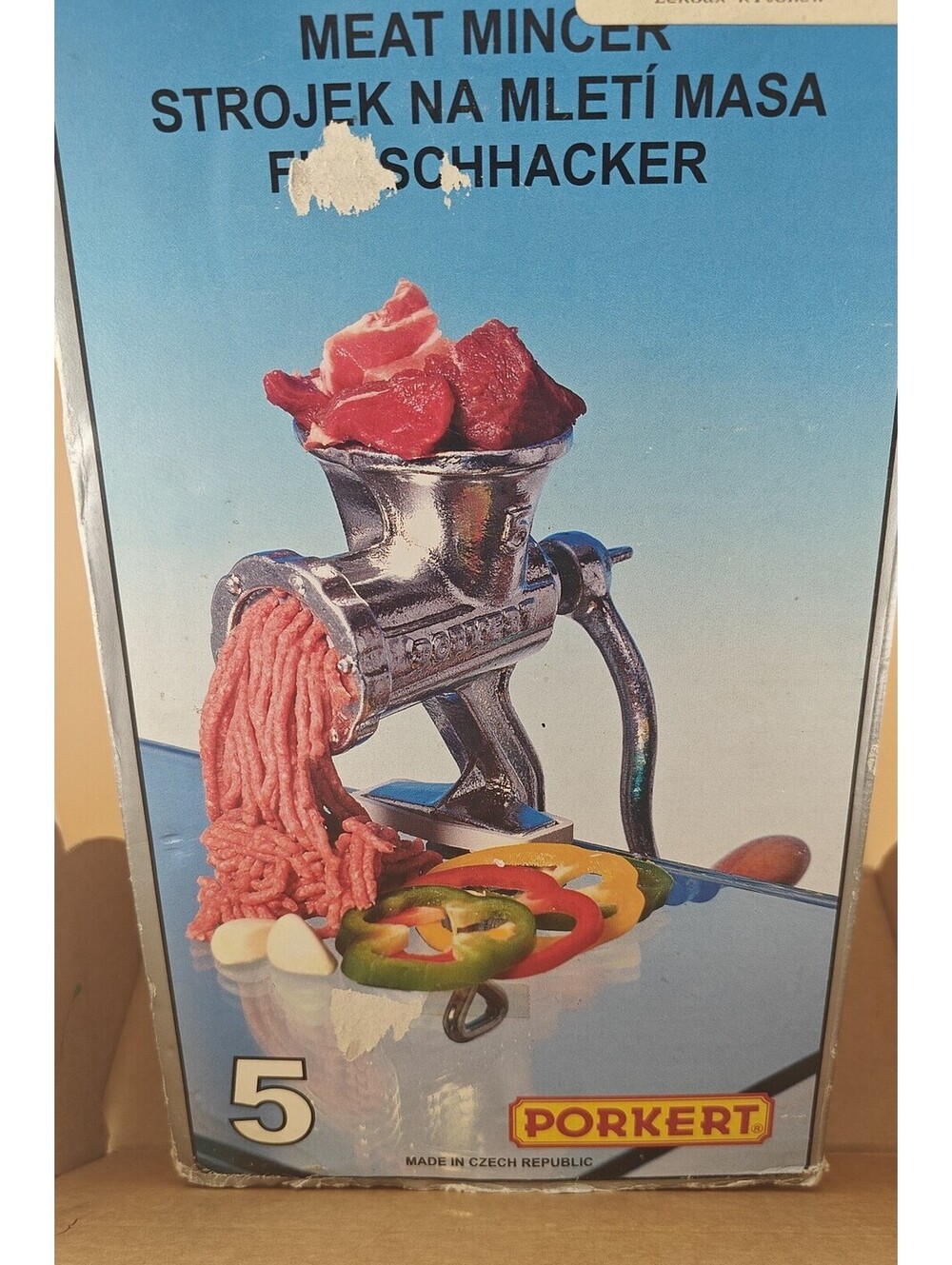 Porkert #5 Meat Mincer Grinder New in Box